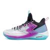 Scarpe da Basket 361 Big3 2.0 Tessuto Antiscivolo Resistente all'Abrasione Mid-top Uomo Bianco Viola 572021109-1