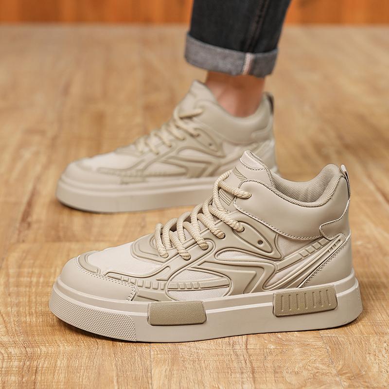 

Мужские черные баскетбольные кроссовки повседневные кроссовки для скейтборда бежевые кроссовки с высоким верхом для бега для студентов больших размеров EU: 47 бежевый