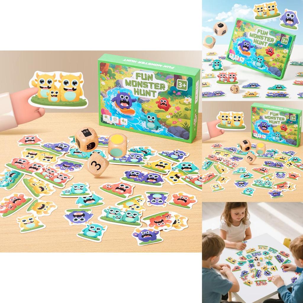 Monster Pub Wooden Puzzle Game Set For Kids Educational Play