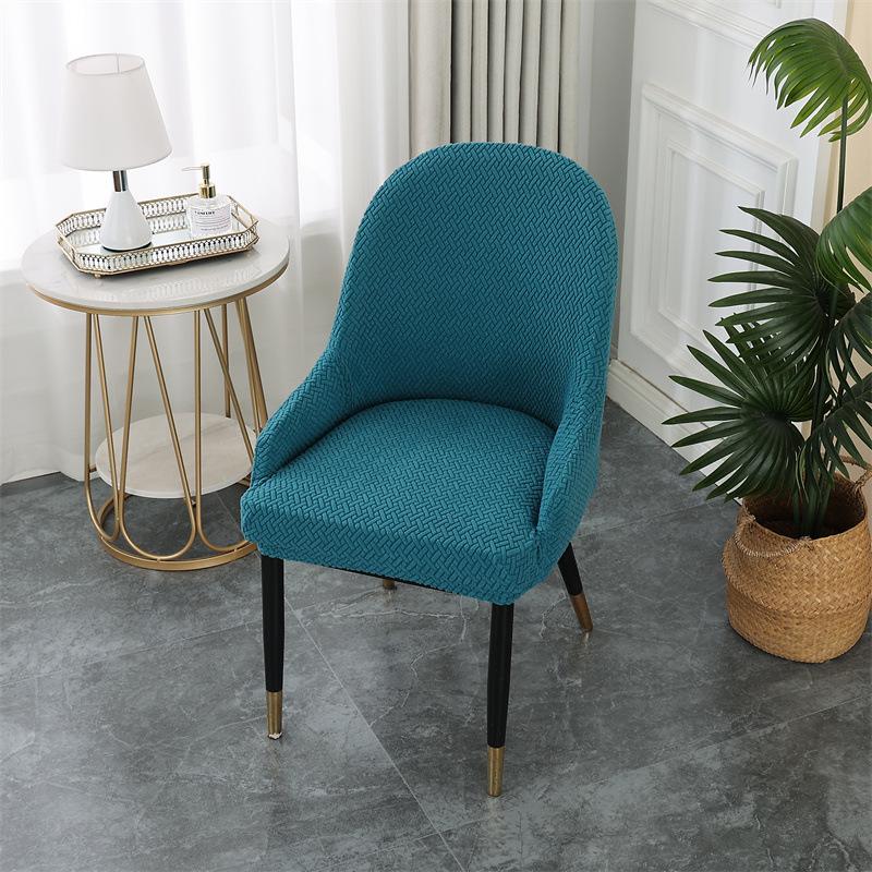 European Leather Dining Chair Cover with Curved Backrest, Thickened Universal Design for Household Chairs and Stools