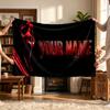 Scream (19) Personalized Name Blanket Soft Cozy Gift for Sofa Bed Couch Home Decoration