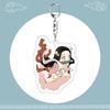 Anime Demon Slayer Keychain Acrylic Pendant Cartoon Accessory Dropshipping Support Custom Bulk Order Gift for Fans