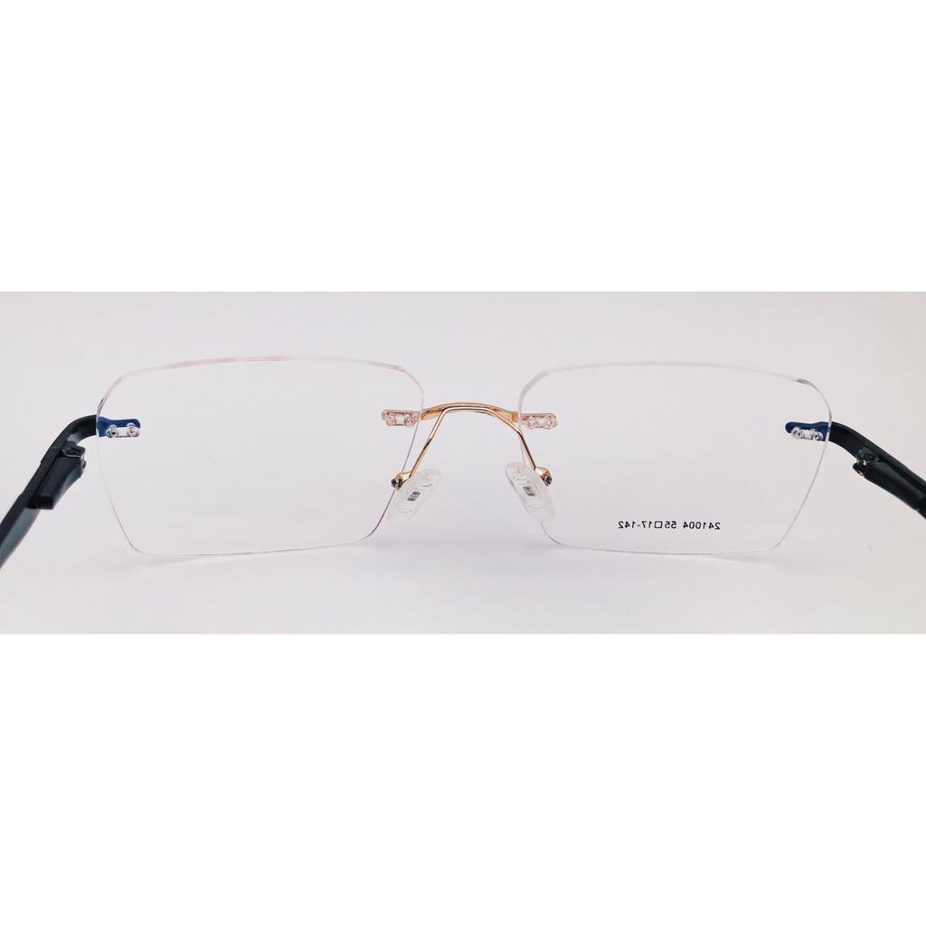 RSINC Randlose Fassung/Brille/Sehbrille Metall, Für Männer und Frauen, Tom Gold Schwarz 241004 55-17-142 (IB-12) N2 Tom Harry Gold Schwarz | IB 12