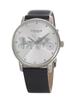 COACH GRAND Silver Dial Black Leather Strap 14503494