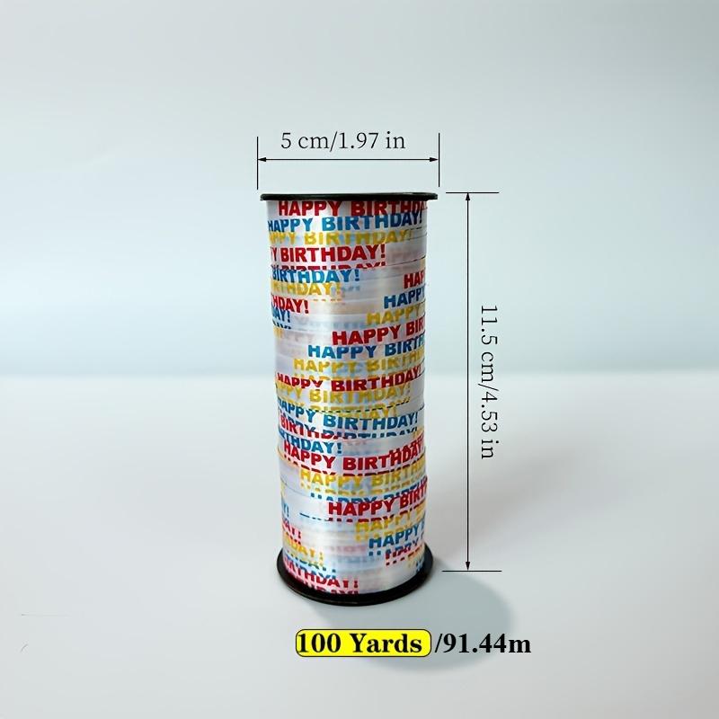 Happy Birthday Ribbon 91.44M Banner Birthday Anniversary Christmas Valentine Party Decor Gift Cake Wrapping Decorations Supplies