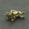 Antike Spiel Messing Schildkröte Frosch Miniatur Statue Dekoration Schreibtischdekoration Heimdekoration Bronzeskulptur Wohnaccessoires