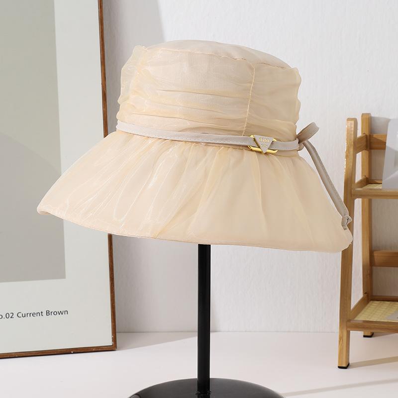 

Новая шляпа женская весенне-летняя солнцезащитная от солнца и УФ-лучей панама летняя маленькая шляпка от солнца для лица Average size