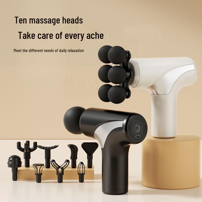 Compact Rechargeable Fascia Gun: Portable Muscle Relaxer and Massager for Home Fitness