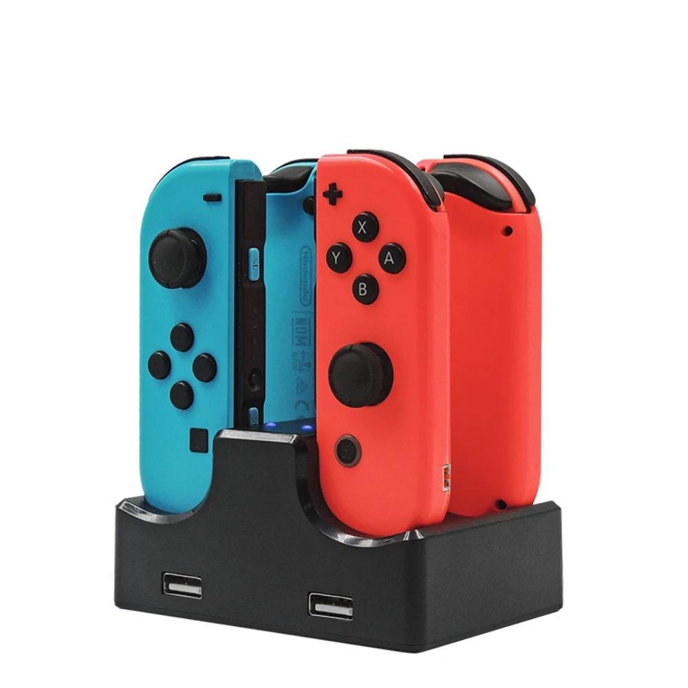 Estação de Carregamento Dock para Joy-Con LED Suporte de Carregamento Com Cabo Micro USB para Console Nintendo Switch