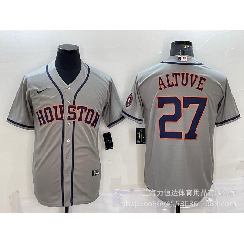 Houston Astros 27 Altuve Baseball Jersey Team Sports Uniform Men Women All Season Wear