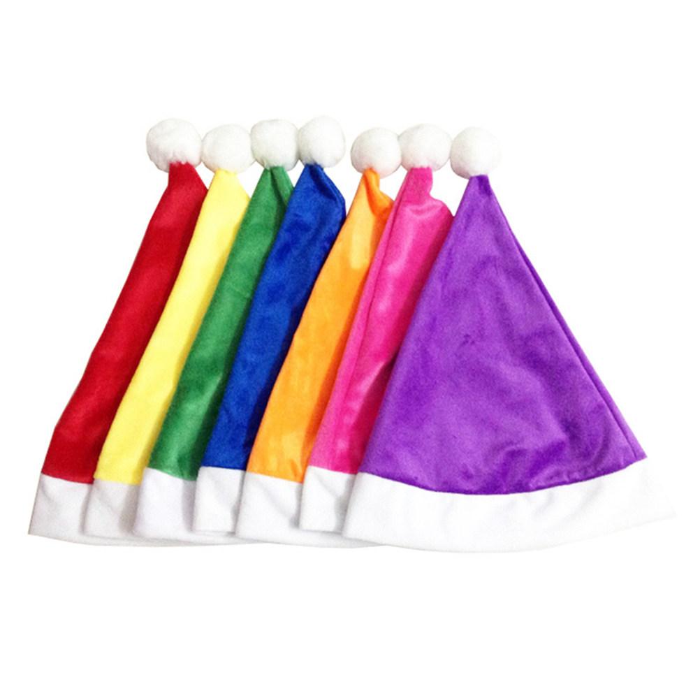 1Pcs Classic Red Santa Hat Christmas Party Costume Accessory for Kids Adults Masquerade Carnival Halloween New Year Eve Gift