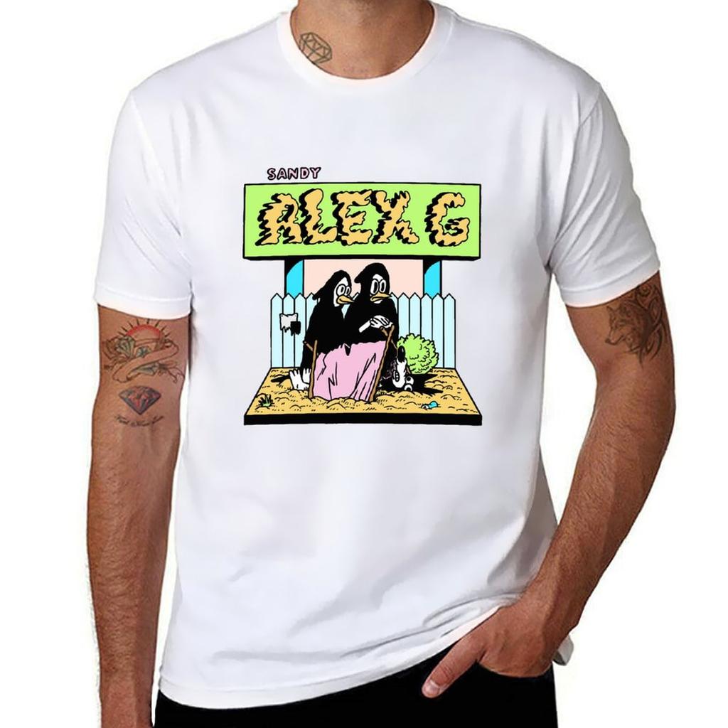 (Sandy) Alex G Dead Logo T-Shirt Summer Top Oversizeds Mens Tall T Shirts