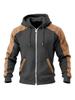 European Winter Double-Layered Velvet Hooded Sweatshirt: Casual Suede Plush Patchwork Zipper Jacket
