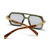 New European And American Style Men'S Aviator Glasses Retro Double Bridge Square Frame Sunglasses  Ready Stock 620