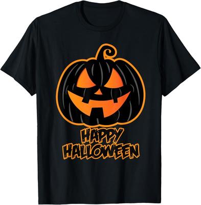 Fijne Halloween voor Mannen en Vrouwen - Pompoen Halloween T-shirt