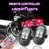 RGB Stroboskoplichter für Motorrad LED Blitz Positionslicht Drahtloses Licht Flugzeug Fernbedienung Drahtlose Warnlichter Zubehör