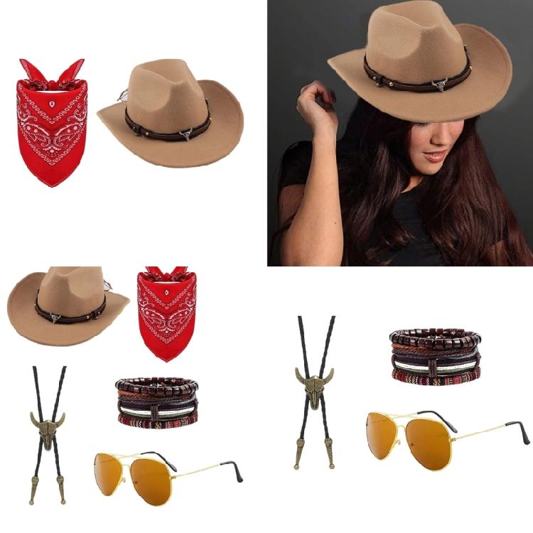 Cowboy Halloween-Kleidung Mehrfachszenario-kompatibel Praktisches Stoffaccessoire für Rollenspiele und Mottopartys