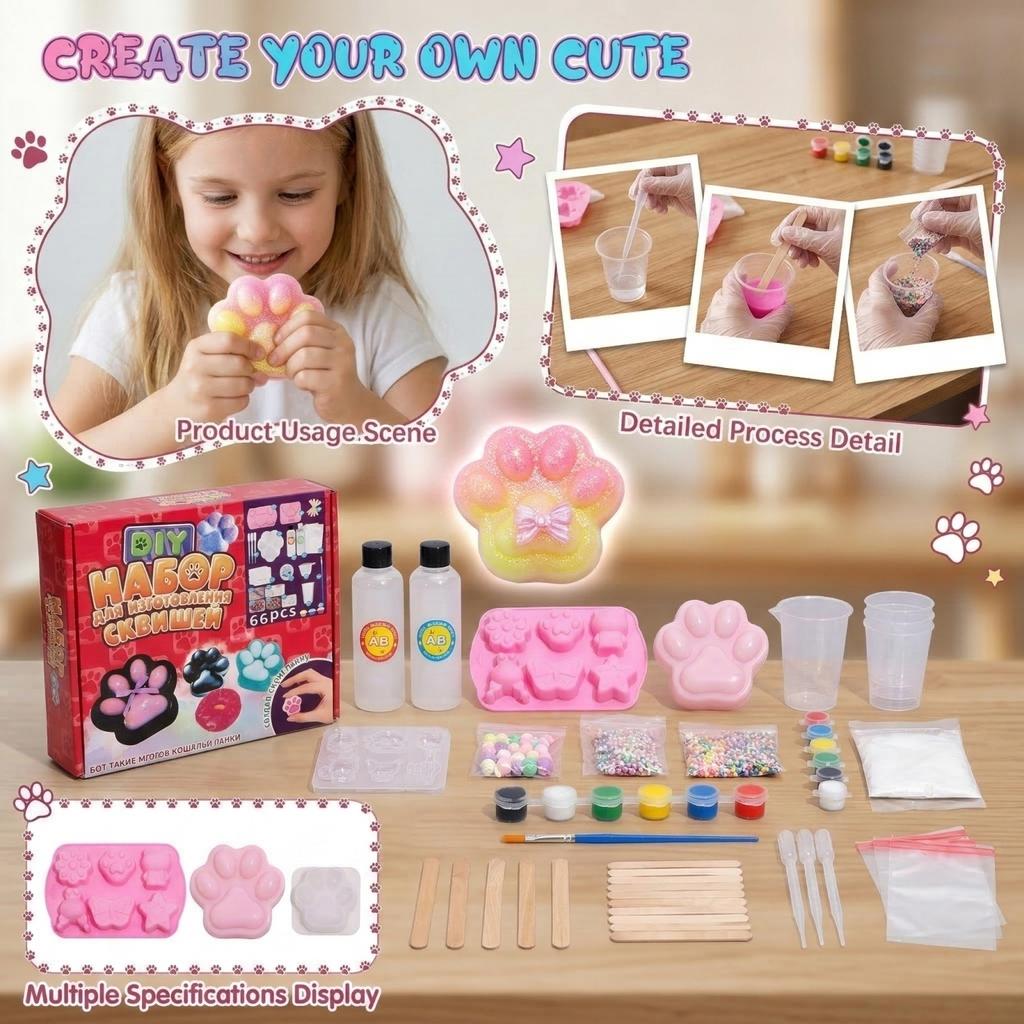 Stress-relieving Toy Making Kit, Easter Gift For Children, Stress-relieving Toy Craft Kit, Art And Craft Suitable For Boys And Girls.220ml