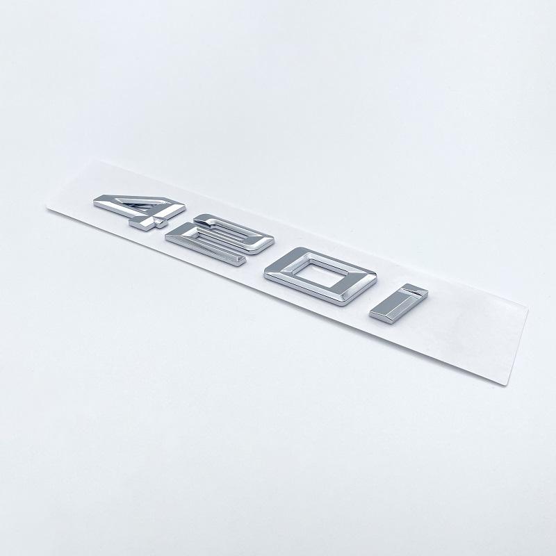 AAXK1 3D Chrome Black 418i 420i 428i 430i 435i 440i Letters Numbers Emblem Sticker Car Trunk Badge F32 F33 F33 F36 G22 G23 Accessories
