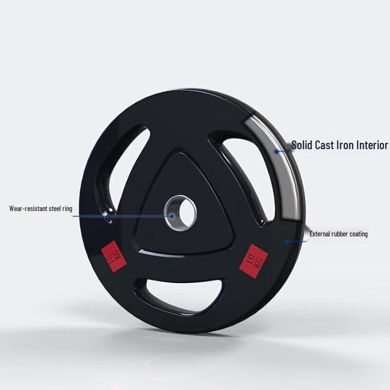 Rubber Coated Cast Iron Barbell Plates