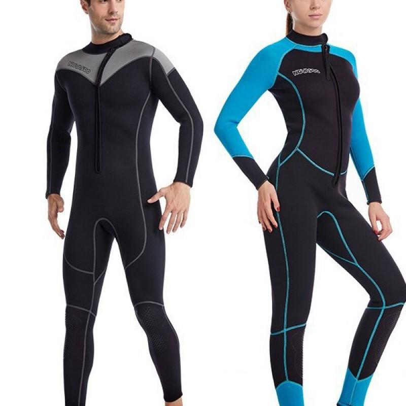 3mm Voll-/Kurzarm-Neoprenanzug Surfen Schnorcheln Freitauchen Warmwasser-Sportarten Herren Erwachsene