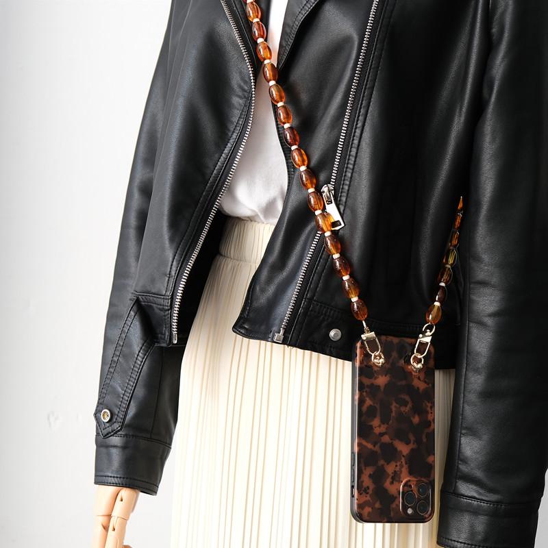 New Phone Accessory Cellphone Part Chain Anti Lost Universal Beaded Lanyard Shoulder Neck Crossbody SmartPhone Strap Case Chain