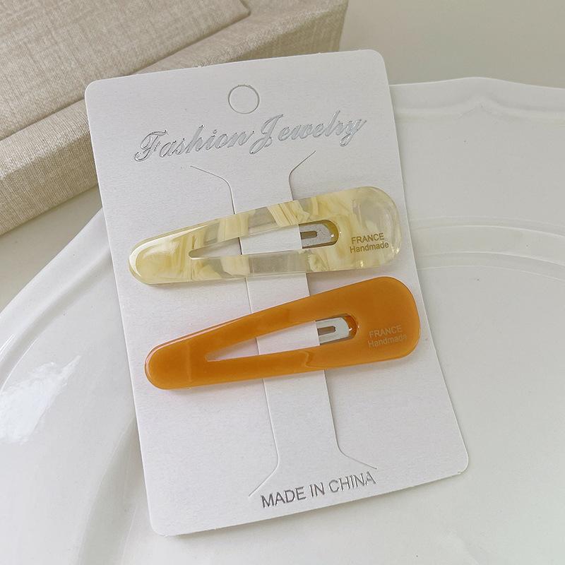 Ins  Simple 5.5cm Candy Colorful  Fringe Clip Exquisite Fashion Acetate Duckbill Clip Hair Accessories For Woman Girls