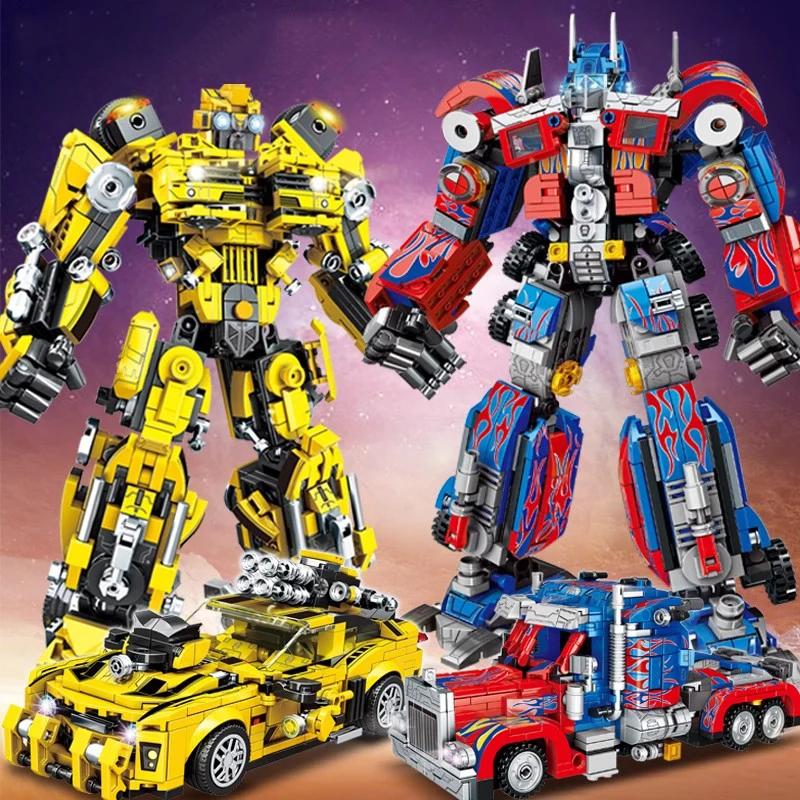 463PCS Transformation Optimus Prime Bumblebee Building Blocks Truck Sport Car Bricks Toy Gift For Children Christmas,Easter Gift
