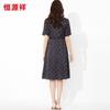 Hengyuanxiang Summer Elegant Printed Mulberry Silk Dress