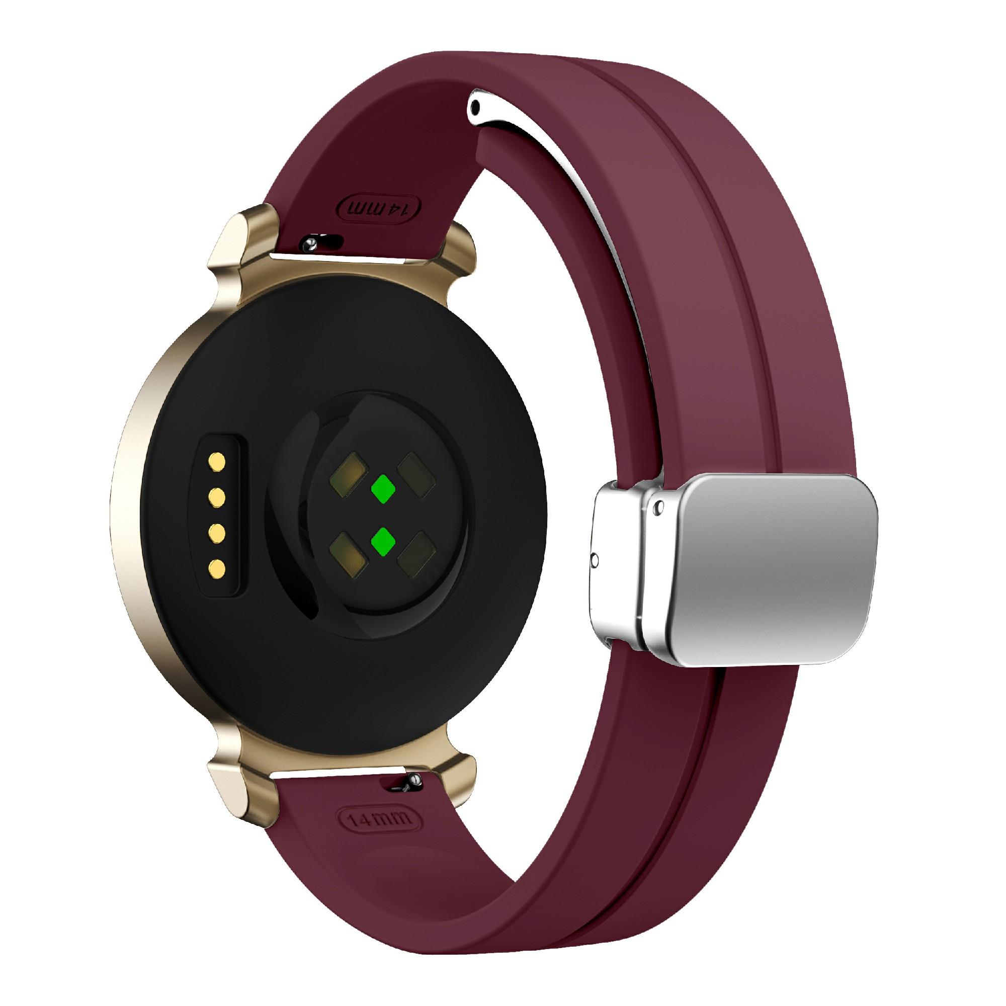 

Для Garmin Lily 2 Силіконовий ремінець для годинника з магнітною складною застібкою As shown G