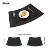 Chinese Style Fan-shaped Placemat PU Leather Western Placemat Leather Placemat  Kitchen Accessories