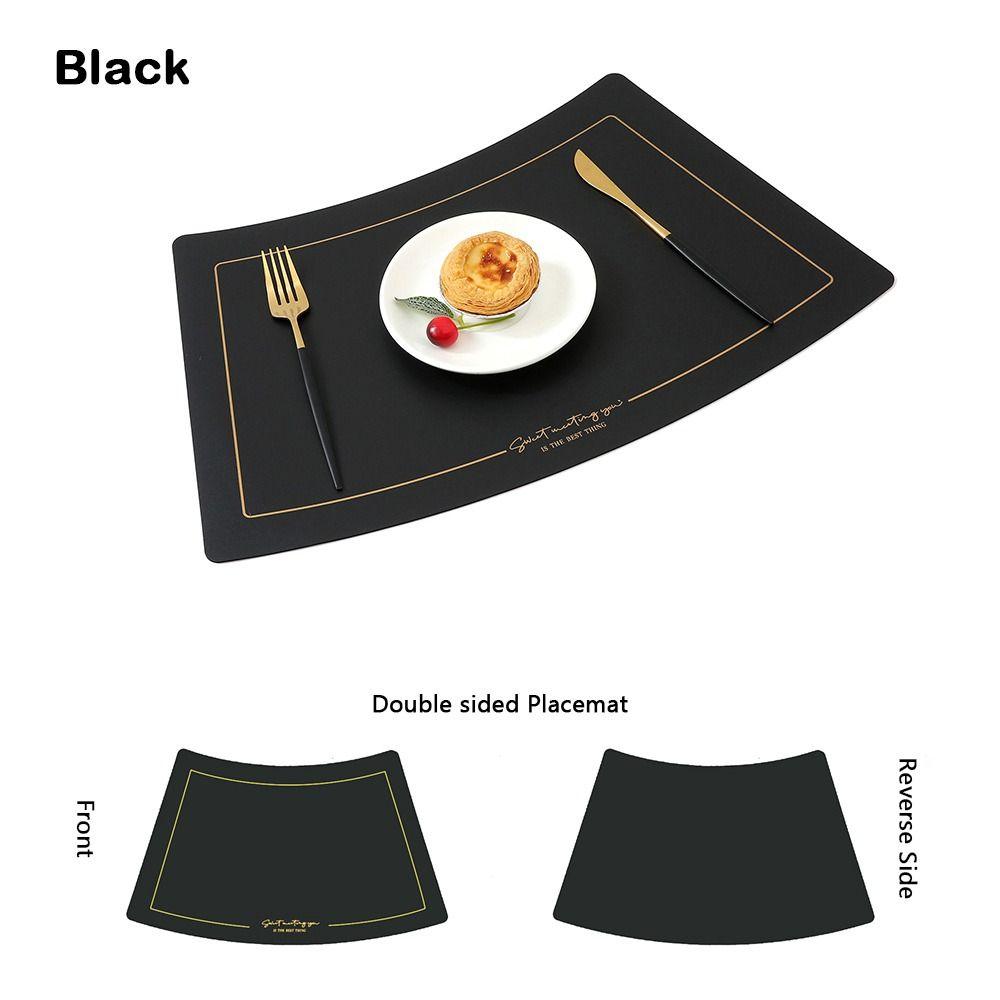 Chinese Style Leather Placemat PU Leather Western Placemat Heat Insulation Mat  Restaurant Use