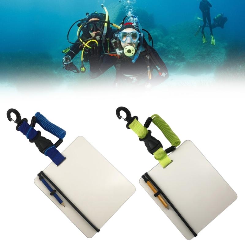 Scubas Diving Writing Slates Underwater Wordpad Writing Board with Pencil and Clip Snorkeling Record Board Easy to Use