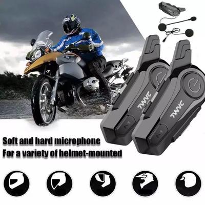 2-pak X1 Interkom Bluetooth do kasku motocyklowego - zasięg 1000 m, system dla 2 motocyklistów do kasków pełnych i półotwartych