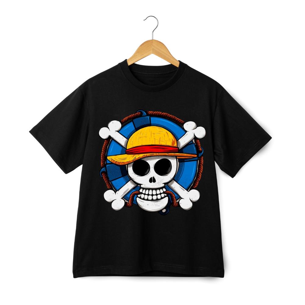 

One Piece Pirate Skull T-Shirt Unisex | Anime Straw Hat Logo Graphic Tee XL