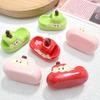 Bag Hanger 1:1 Realistic Slippers Shape Resin Keychain High Simulation Fruit Shoes Charm Lightweight Portable Key Holder