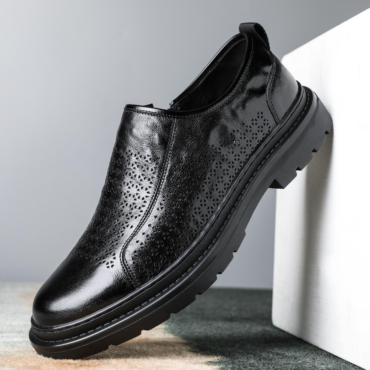 

Spring new casual leather shoes men s genuine leather business dress leather shoes men s versatile lazy loafers men s trendy shoes 44