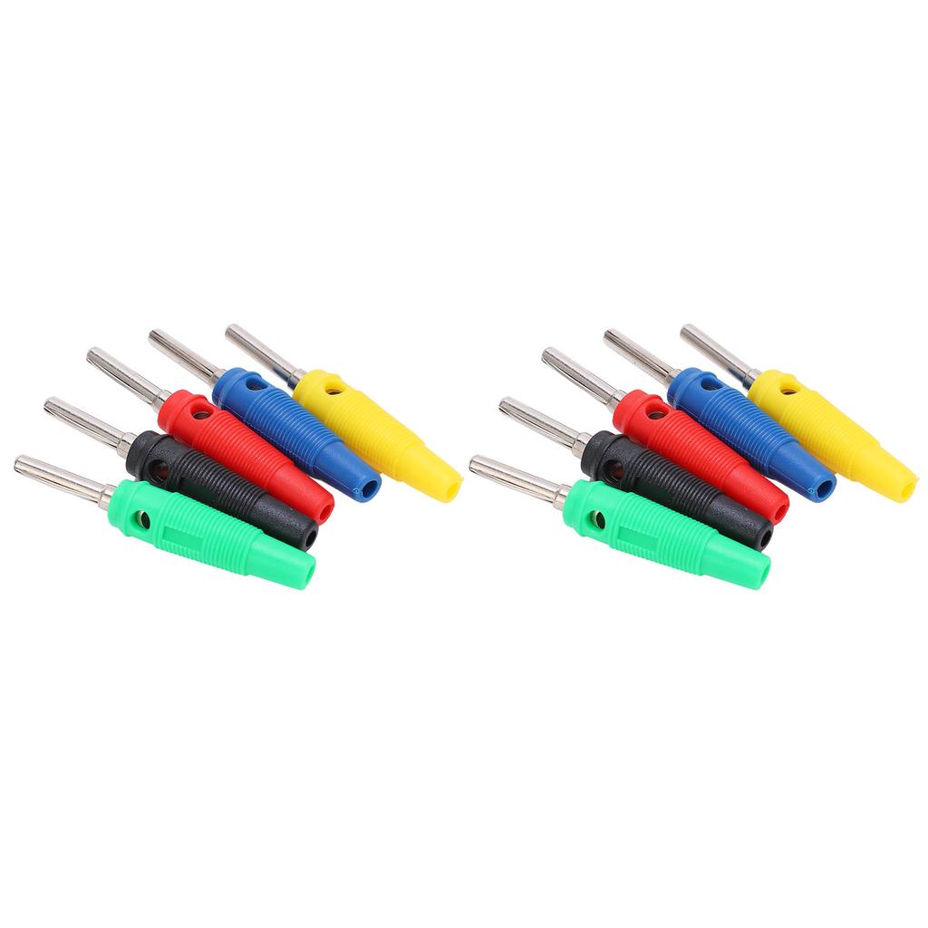 2 Set U23 4mm Single Needle Banana Plug Red Yellow Blue Green Black for Electric Power Test Parts