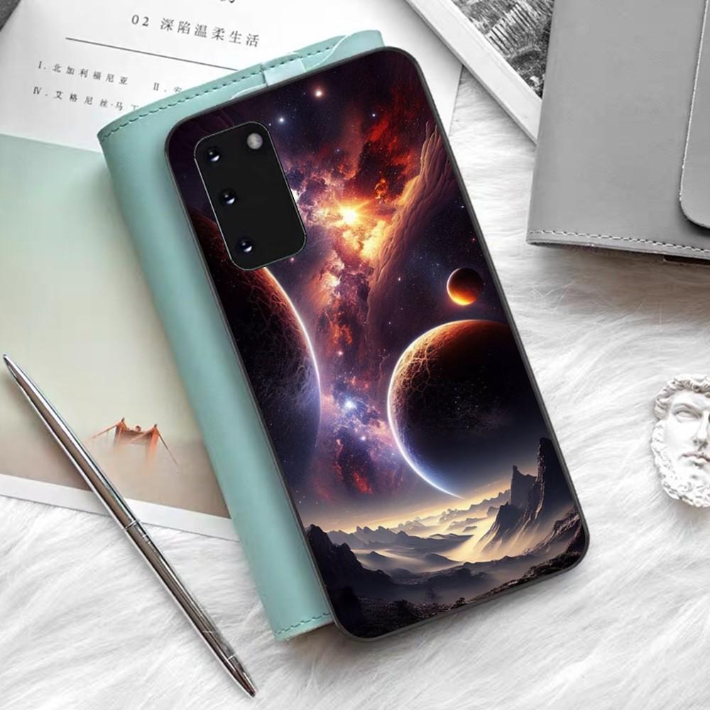 Weltraum Universum Galaxie Handyhülle Silikon PC+TPU Für Samsung S10 20 30 22 23 24 Plus Lite Ultra Hülle