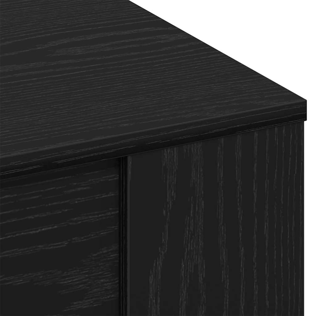 Coffee Table Black Oak Look 55.5 X 55 X 45 Cm Engineered Wood
