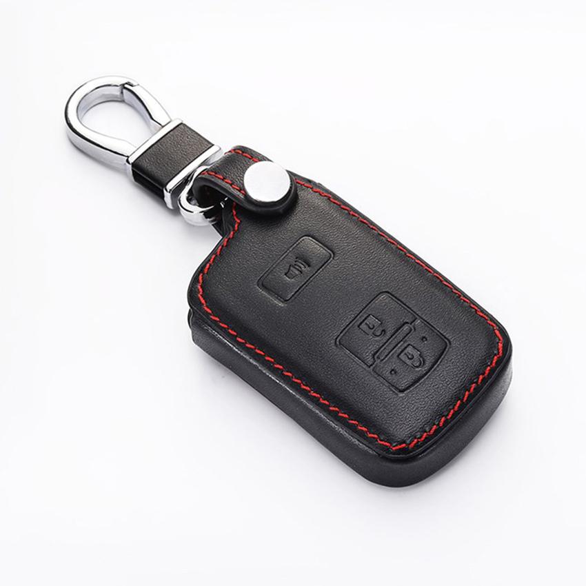 Leadway Luxury Keyless Remote Fob Protective Leather Car Key Case Smart Key Accessory for Toyota Camry Tacoma Land Cruise