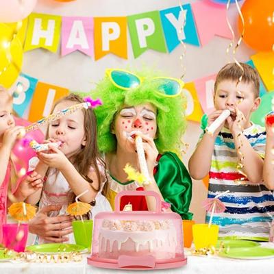 Portable Cupcake Carrier Food Preservation Box  With Lid Outdoor Camping Cake Storage Box Transport Cake Holder