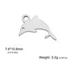 5 Pieces of Animal Stainless Steel Jewelry Made of Dragonfly Butterfly Cat Elephant Dolphin DIY Bracelet Accessories as Gifts