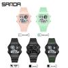 Sanda Men's Waterproof Digital Sports Watch - Luminous Square Outdoor Fashion Watch for Students