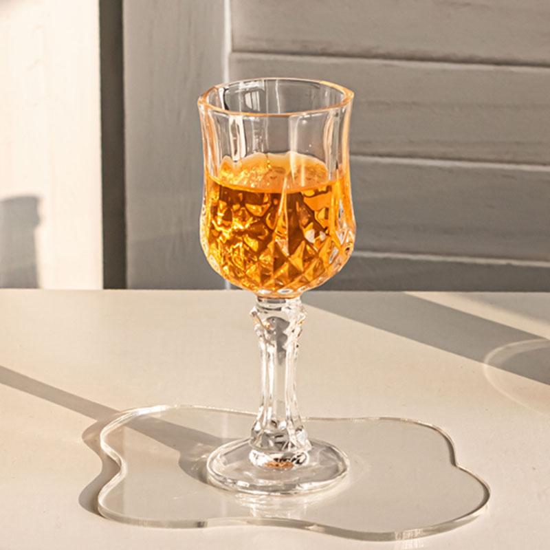 2 Adet Set Kadeh Şampanya Kadehleri Kırmızı Şarap Bardakları Ev Tipi Konyak Viski Bardakları Votka Kupası Şeffaf Lüks Elmas Cam