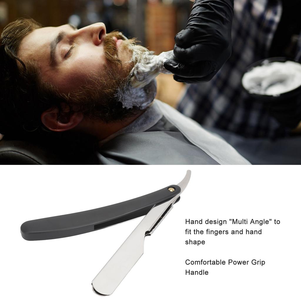 Vintage Manual Beard Knife Ergonomic Streamline Folding Holder Beard Trimmer Rack for Men