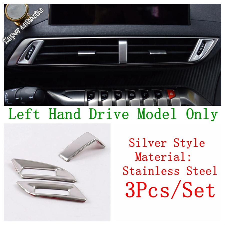 Headlamp Light / Glove Box / Water Cup Panel / Dashboard Air AC Vent Cover Trim Accessories For Peugeot 3008 5008 GT 2017 -