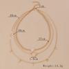 Europe, America, Europe and America Popular Geometric Circle Pearl Rhombus Fringed Women's Multi-layer Metal Necklace