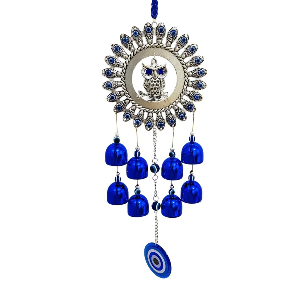 New Sunflower Metal Wind Chime Blue Eyed Elephant Owl Pendant Bell Home Garden Decoration Hanging Pendant Aesthetic Room Decor