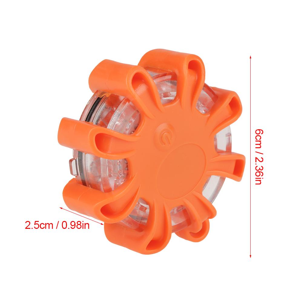 Multi Function 8LED Roadside Warning Flashing Safety Emergency Light for Car  Boat(Orange)